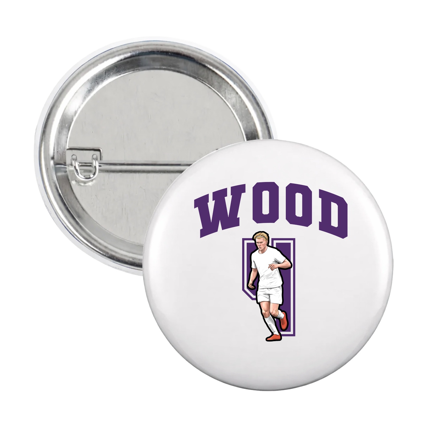 Game Day Button — Number in White