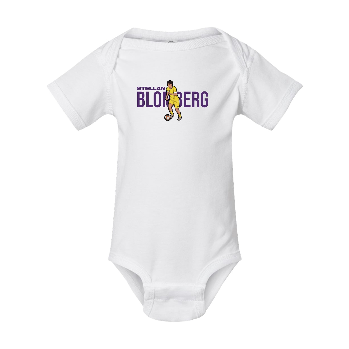 Baby Onesie — Player Name in White