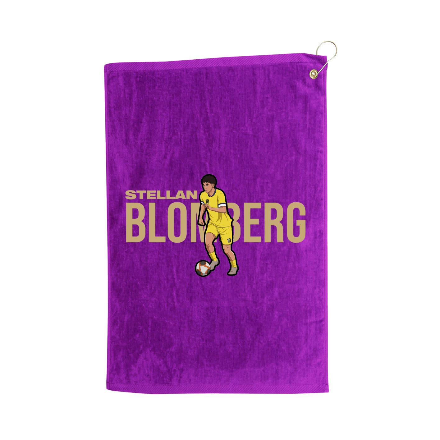 Golf Towel — Player Name in Purple