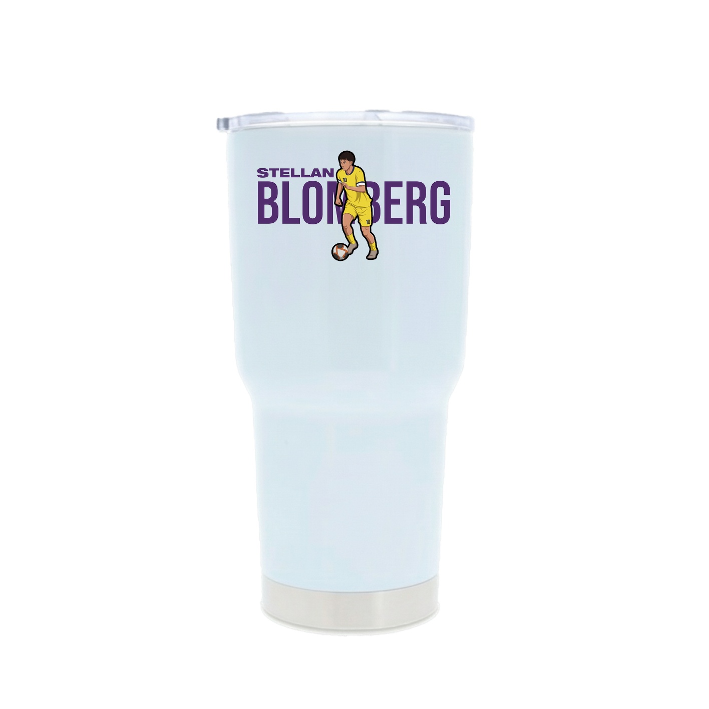30oz Stainless Steel Tumbler — Player Name in White
