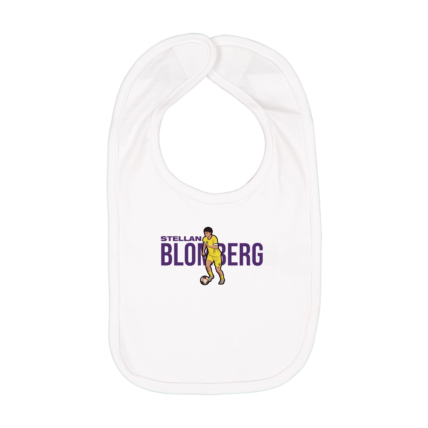 Infant Bib — Player Name in White