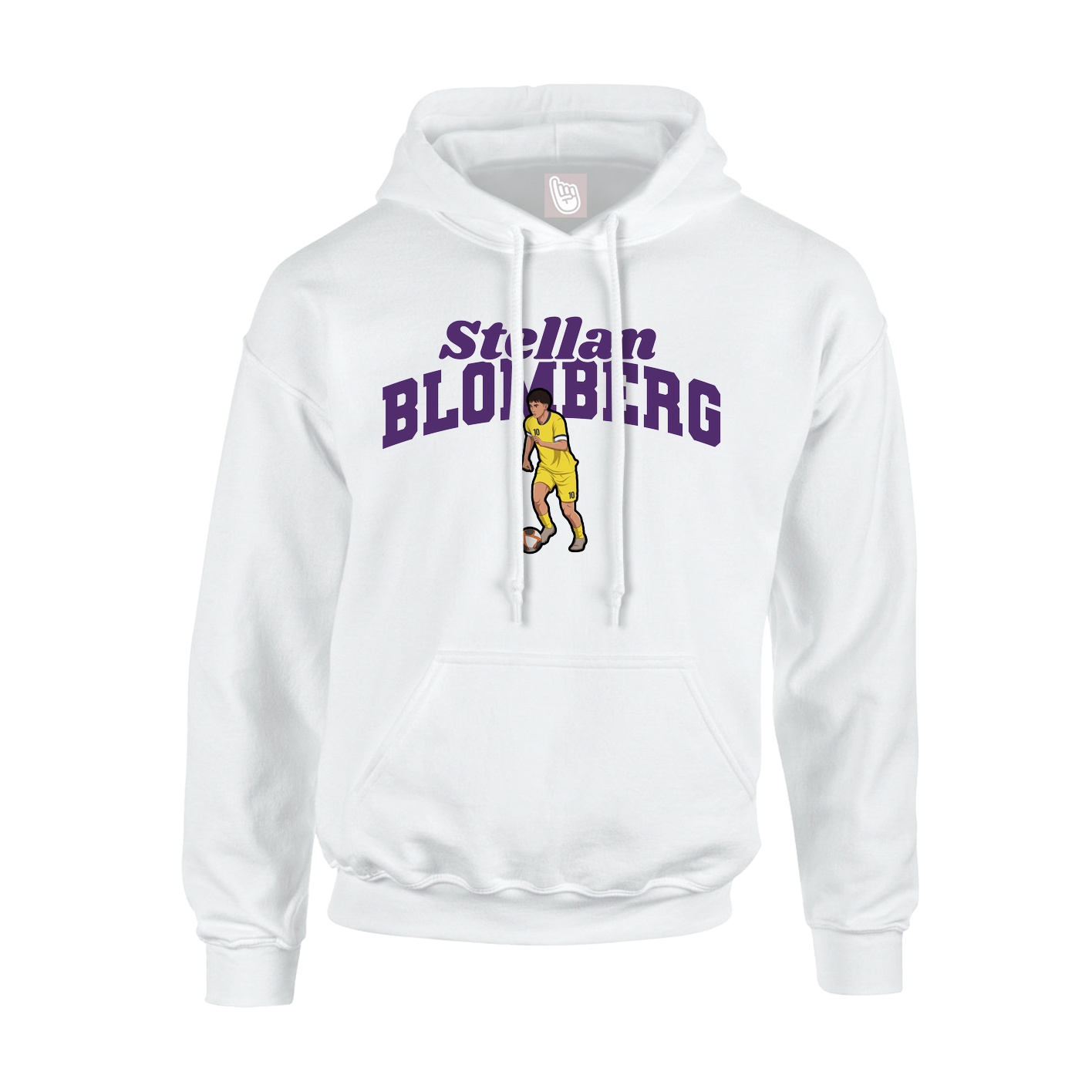 Youth Hoodie — Signature Arch in White