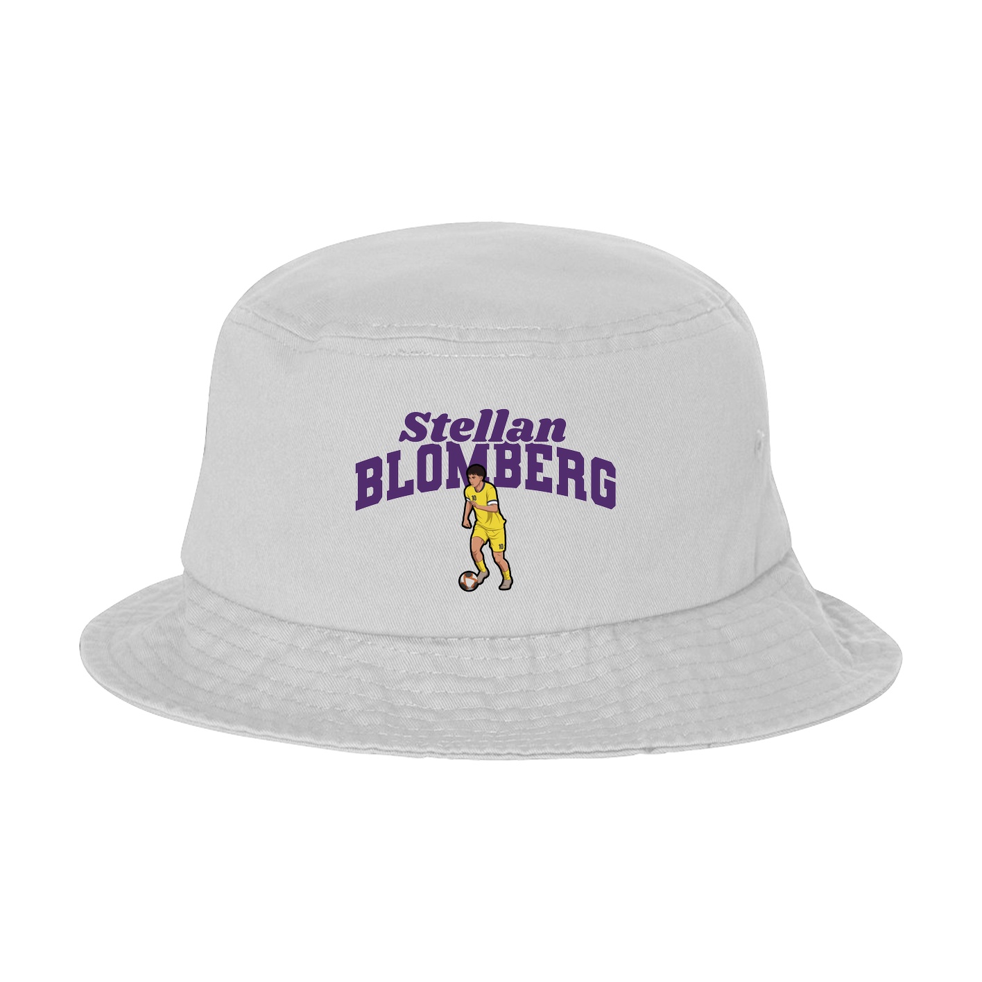 Bucket Cap — Signature Arch in White