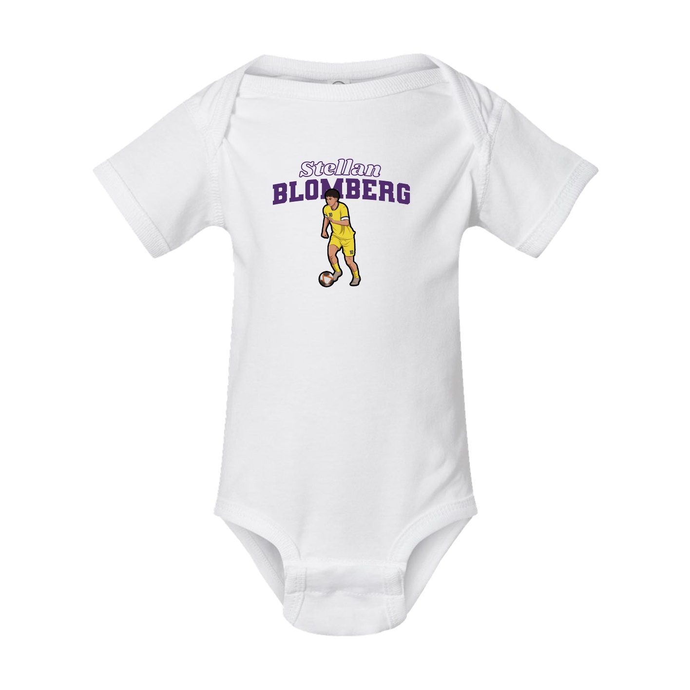 Baby Onesie — Name Arch in White