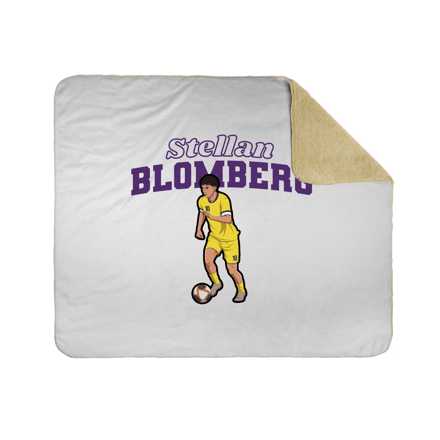 Throw Blanket — Name Arch in White