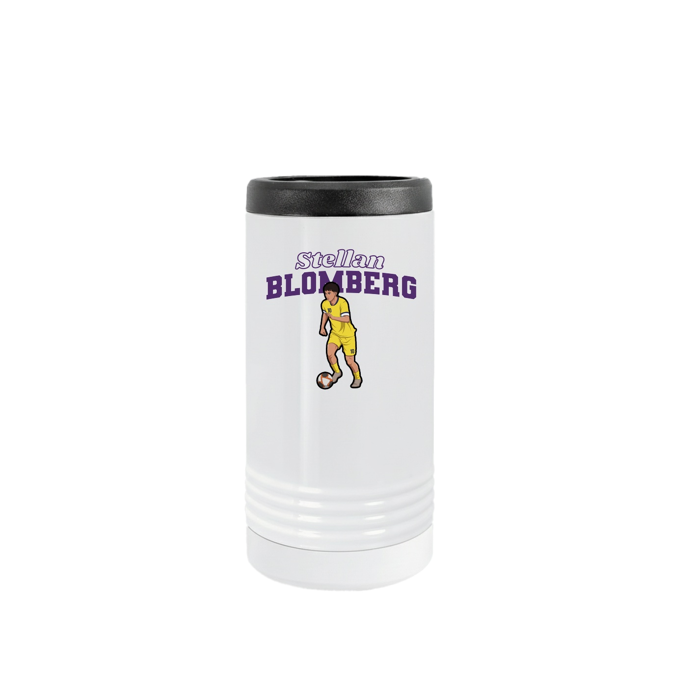 Slim Beverage Holder — Name Arch in White