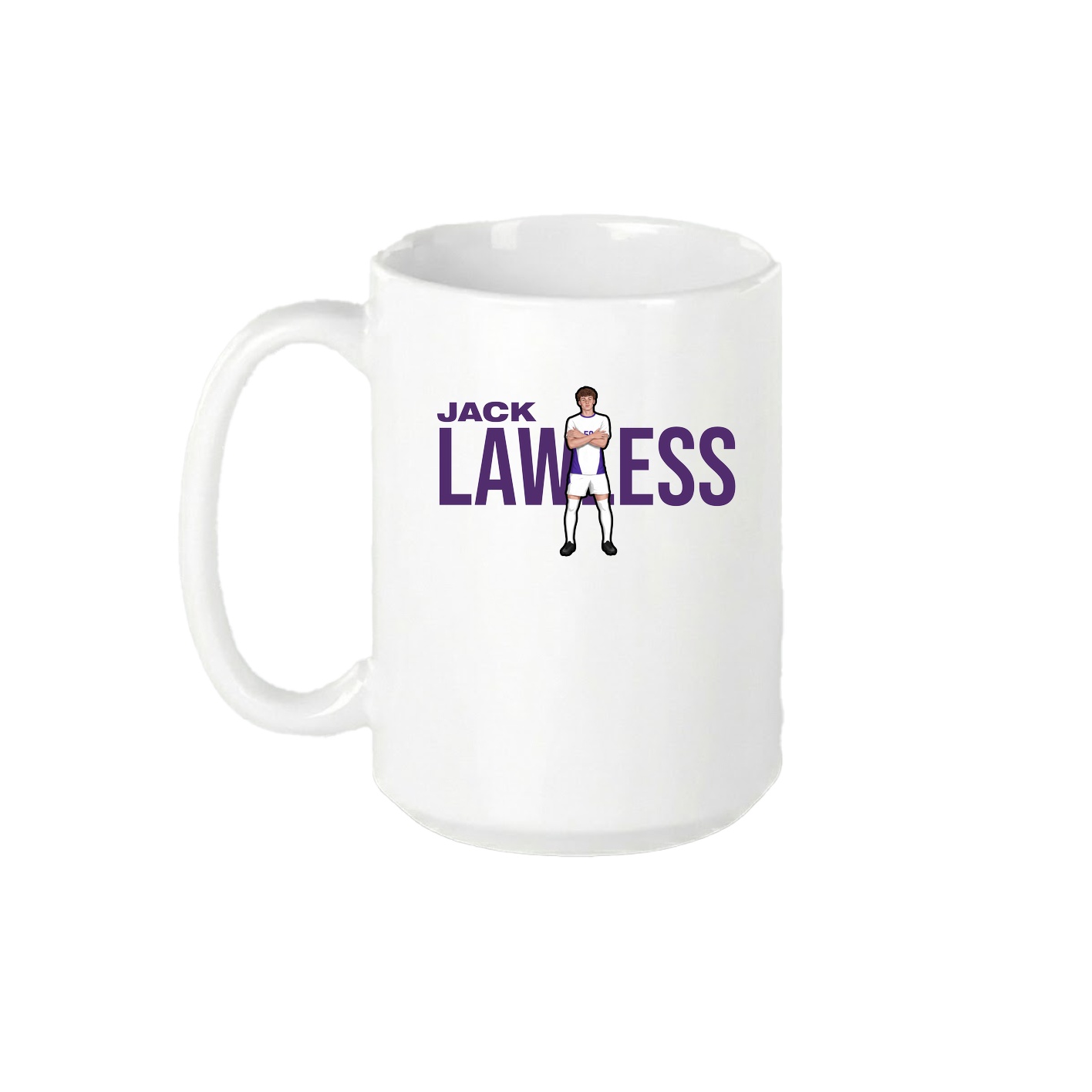 15oz Coffee Mug — Player Name in White