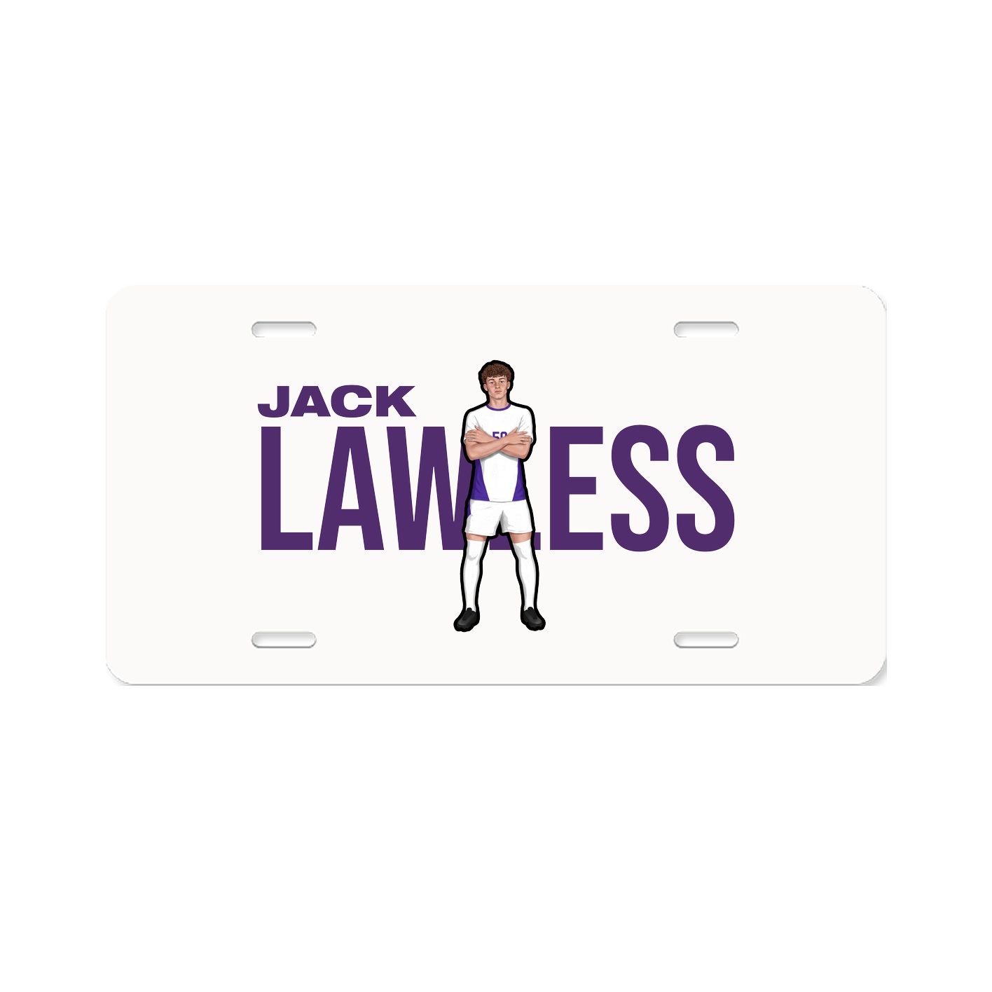 License Plate — Player Name in Classic