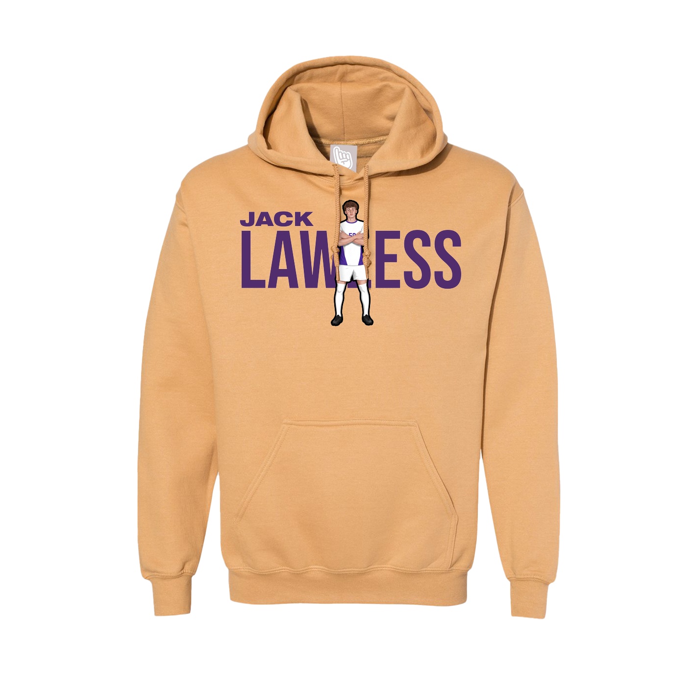 Hoodie — Player Name in Vegas Gold