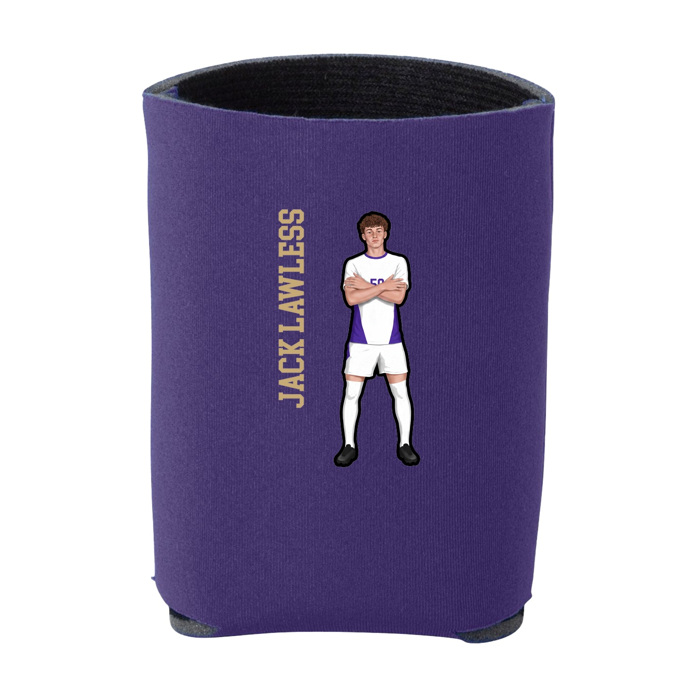 Can Holder — Name Vertical in Purple