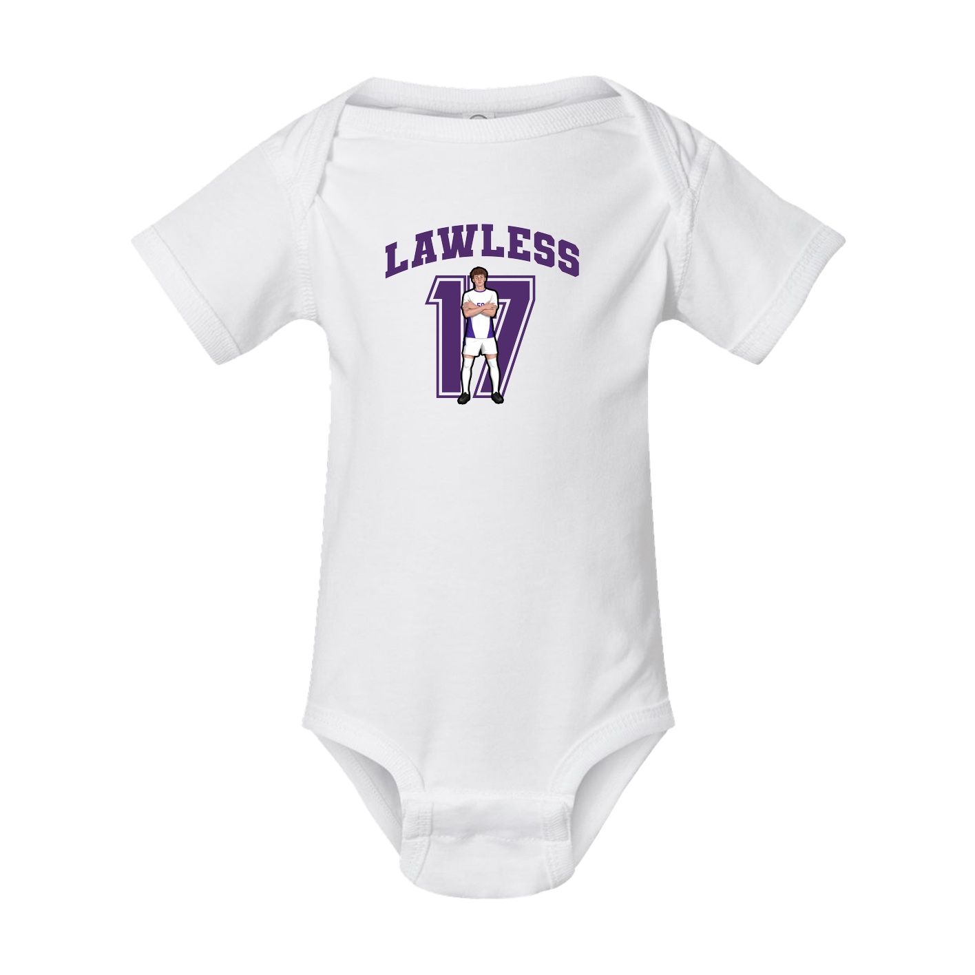 Baby Onesie — Number in White