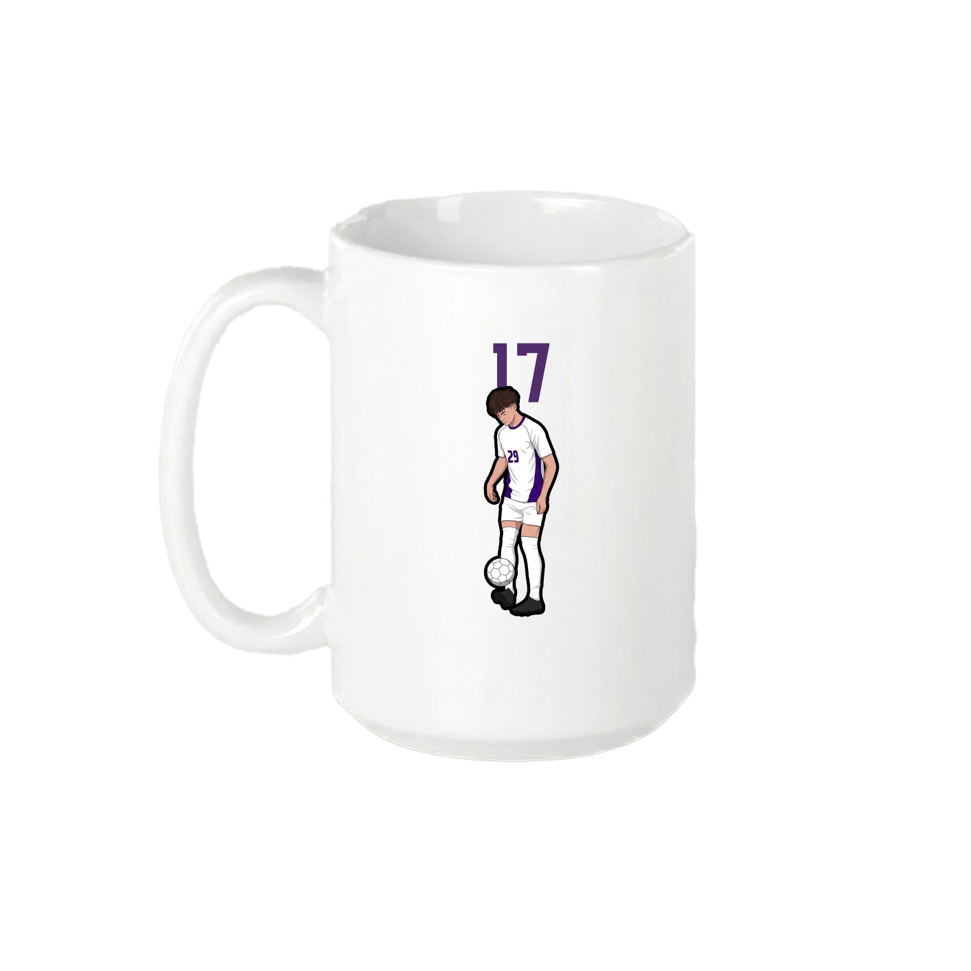 15oz Coffee Mug — Number Top in White