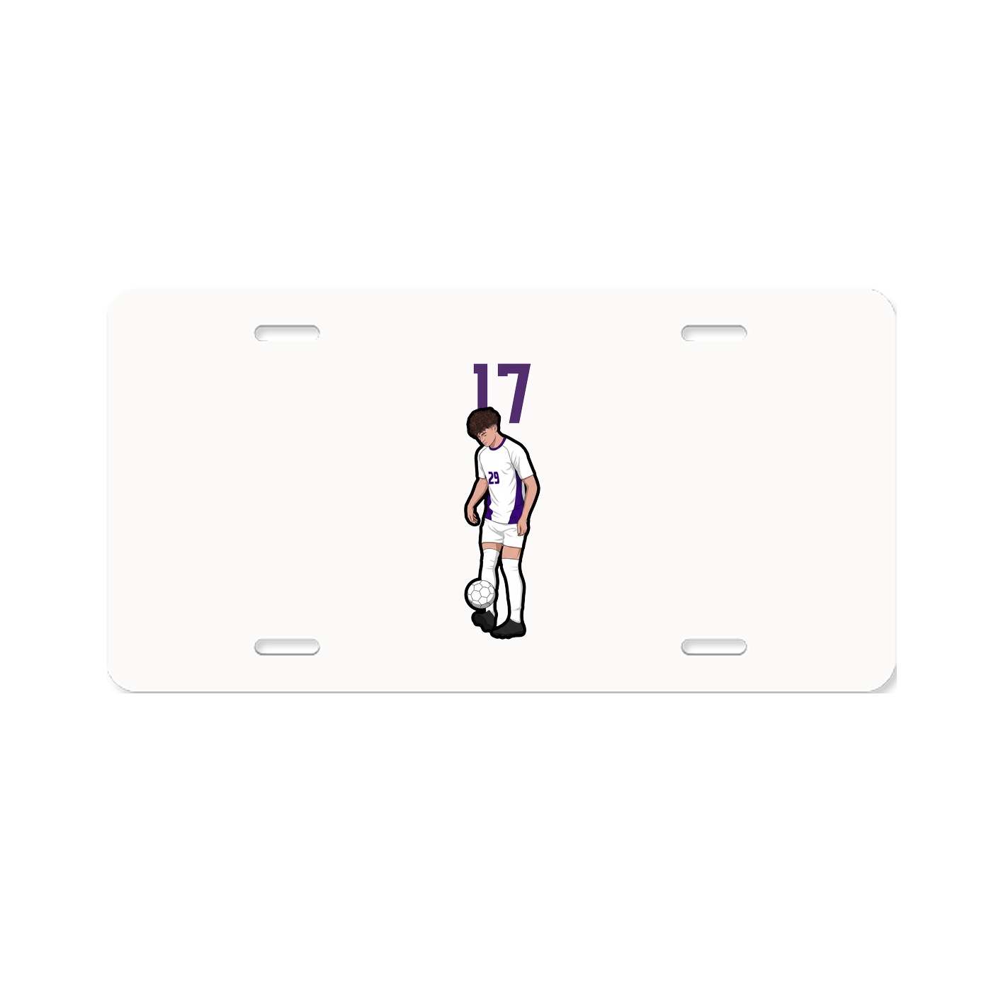 License Plate — Number Top in Classic