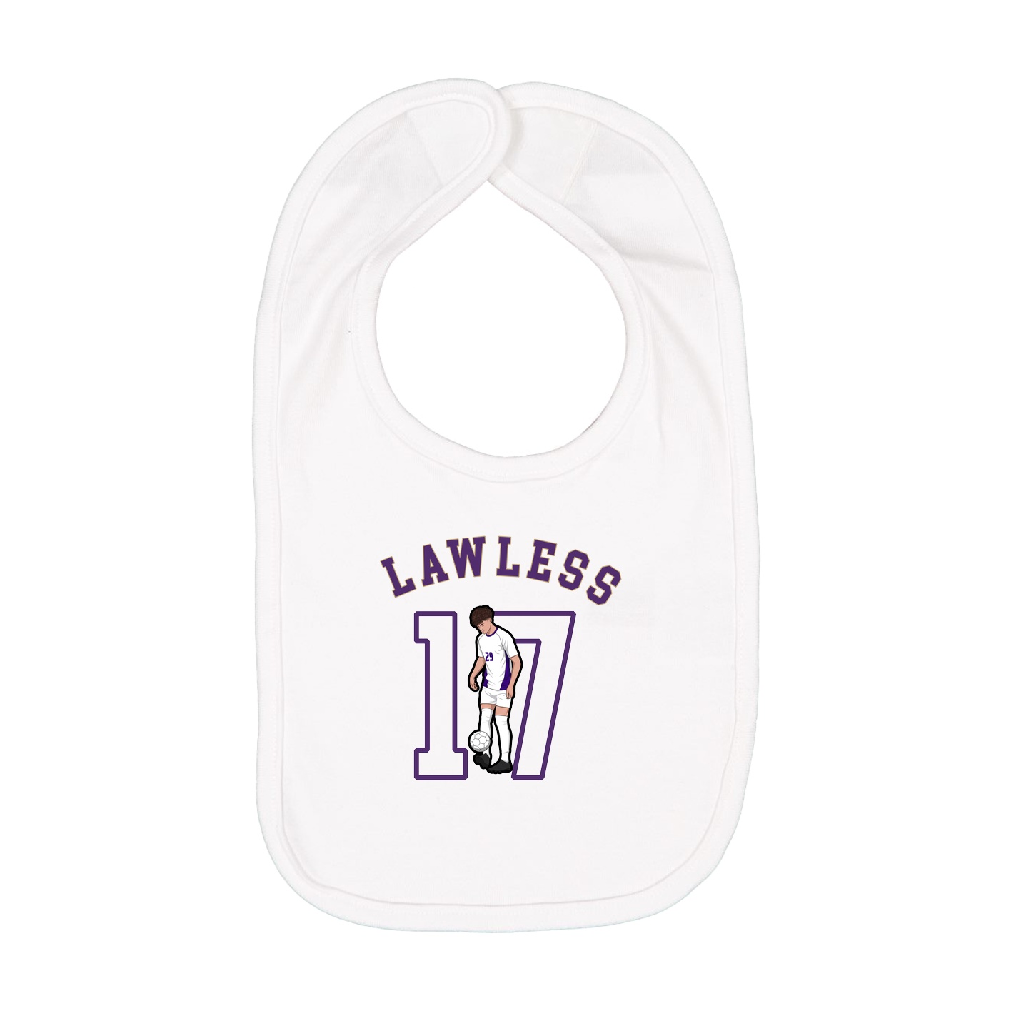 Infant Bib — Shirsey Arch in White