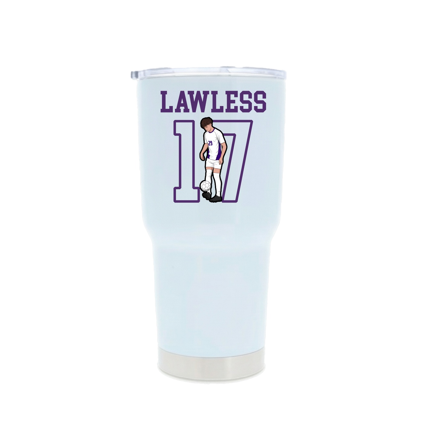 30oz Stainless Steel Tumbler — Shirsey in White