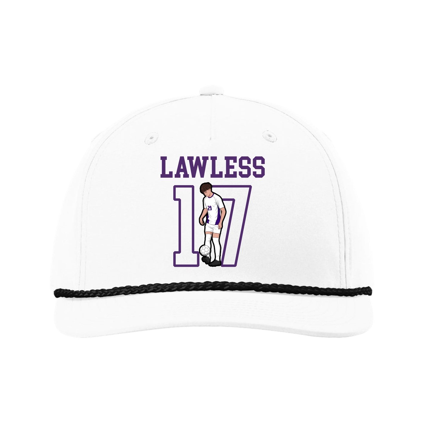 Five-Panel Classic Rope Cap — Shirsey in White