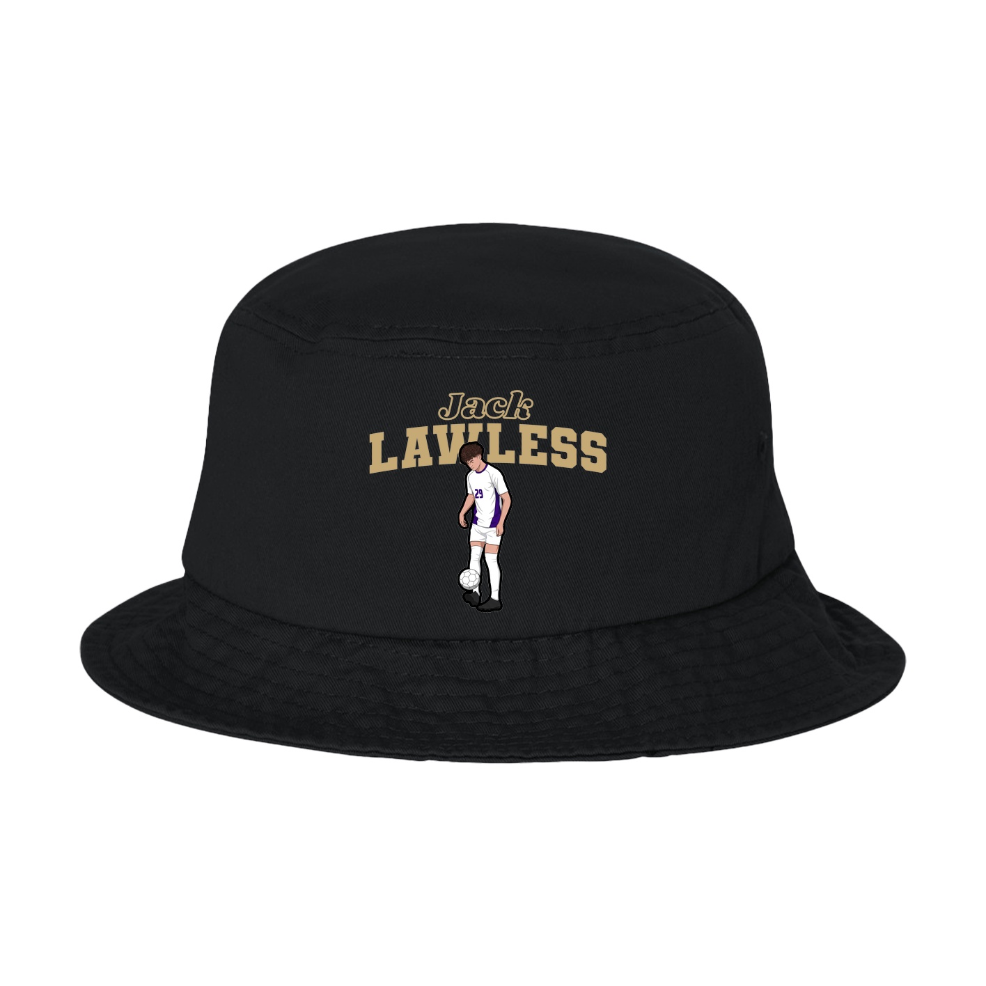 Bucket Cap — Name Arch in Black