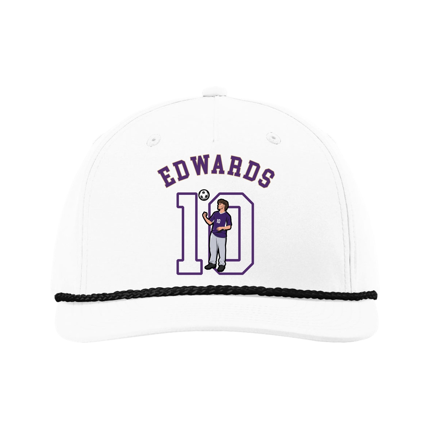 Five-Panel Classic Rope Cap — Shirsey Arch in White