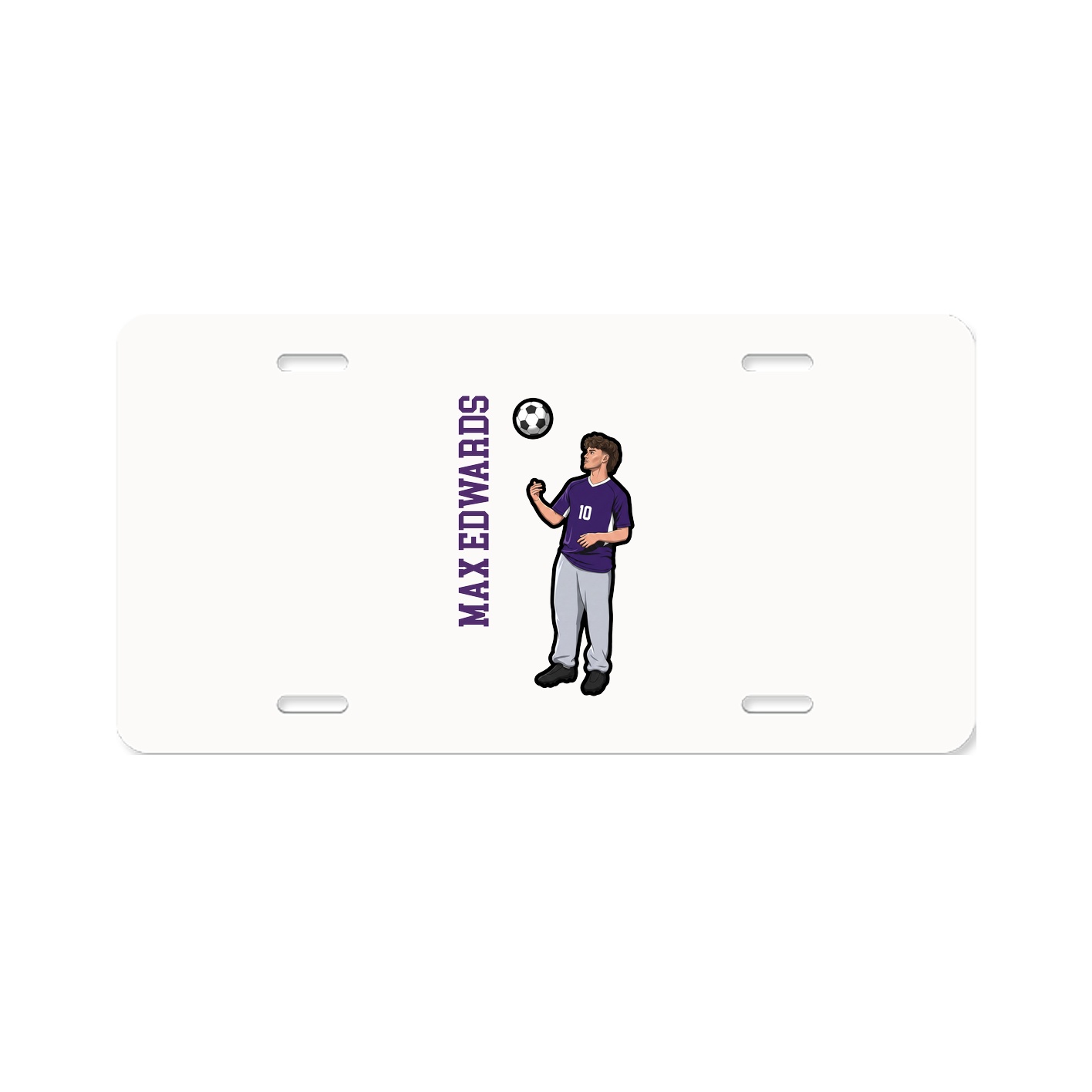 License Plate — Name Vertical in Classic