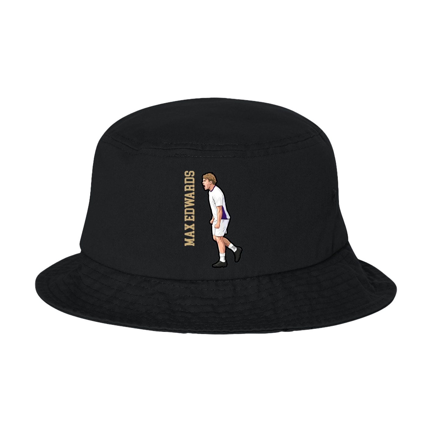 Bucket Cap — Name Vertical in Black