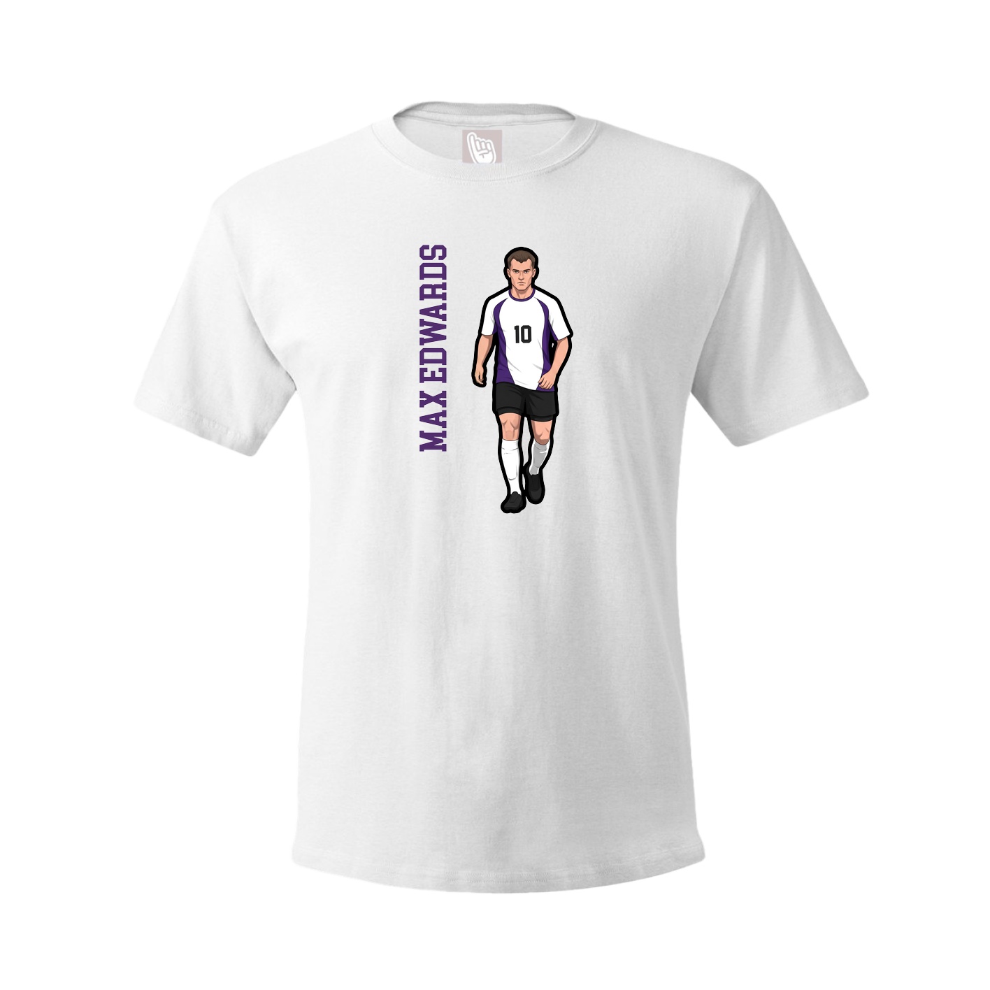 Tee — Name Vertical in White