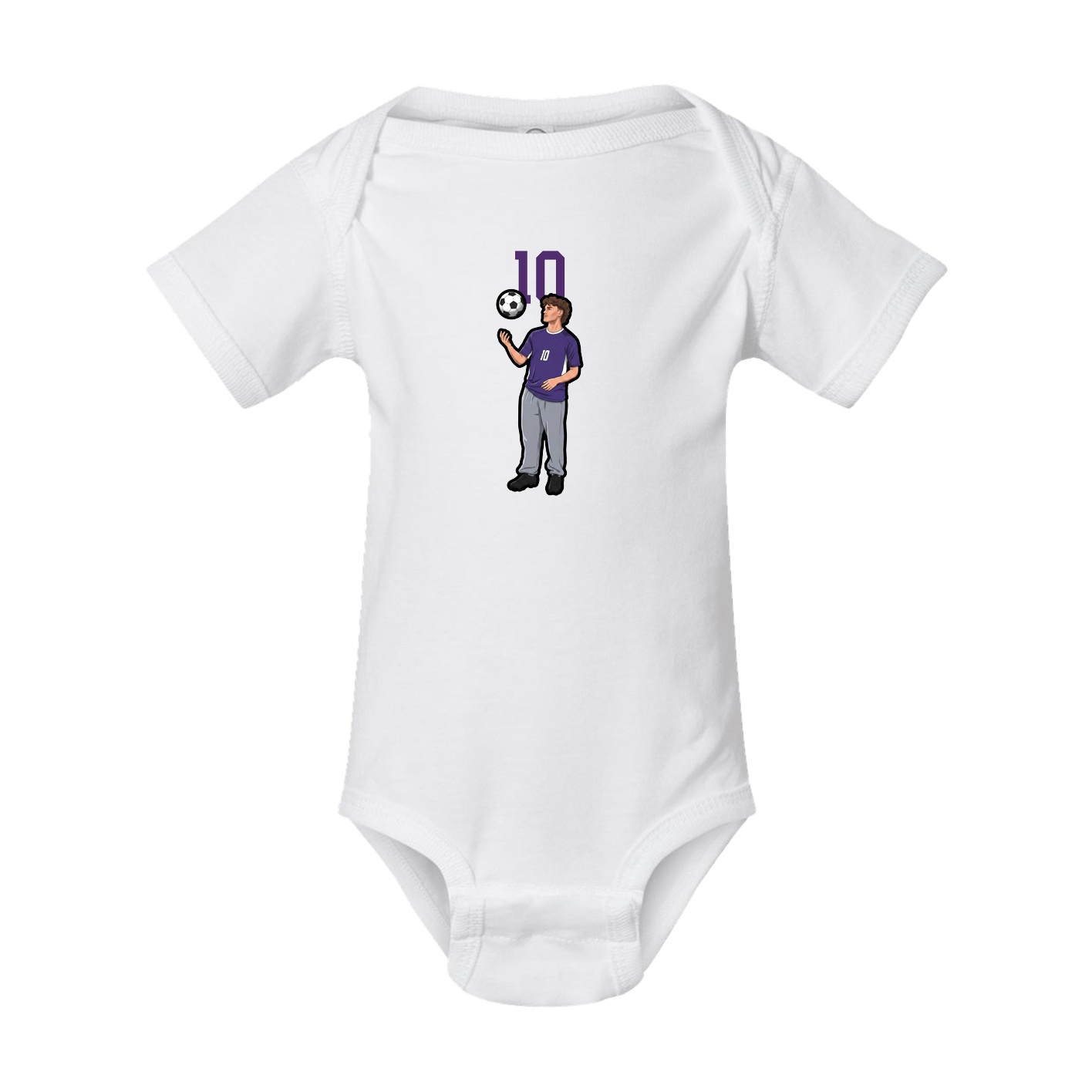 Baby Onesie — Number Top in White