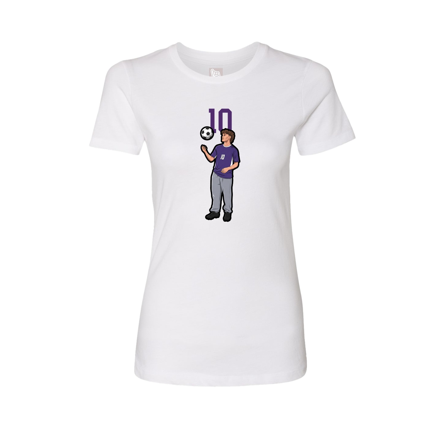 Womens Tee — Number Top in White