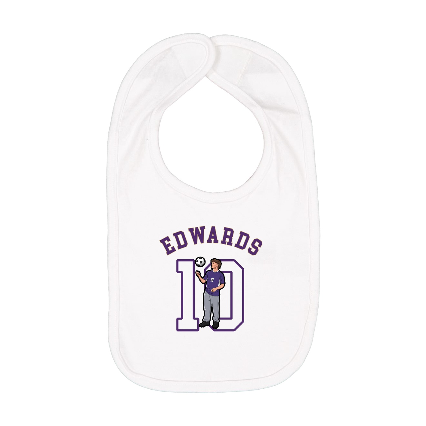Infant Bib — Shirsey Arch in White