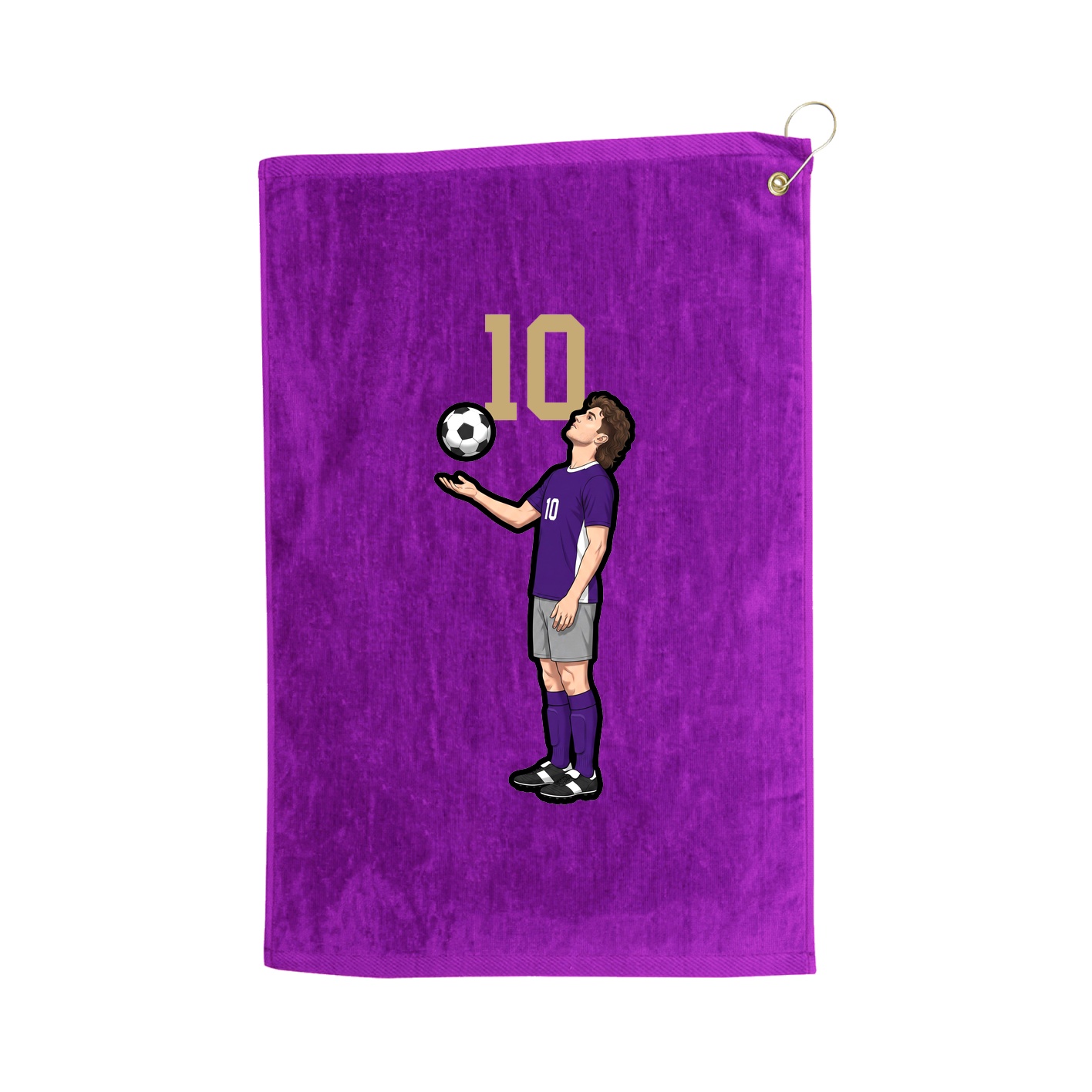 Golf Towel — Number Top in Purple