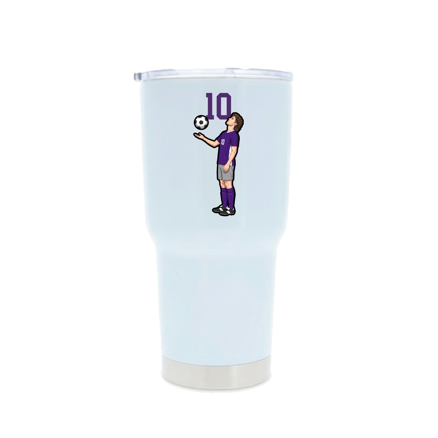 30oz Stainless Steel Tumbler — Number Top in White