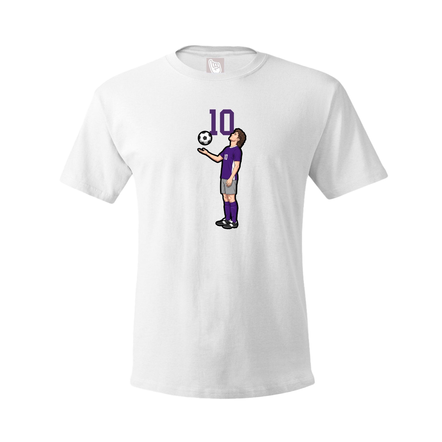 Youth Tee — Number Top in White