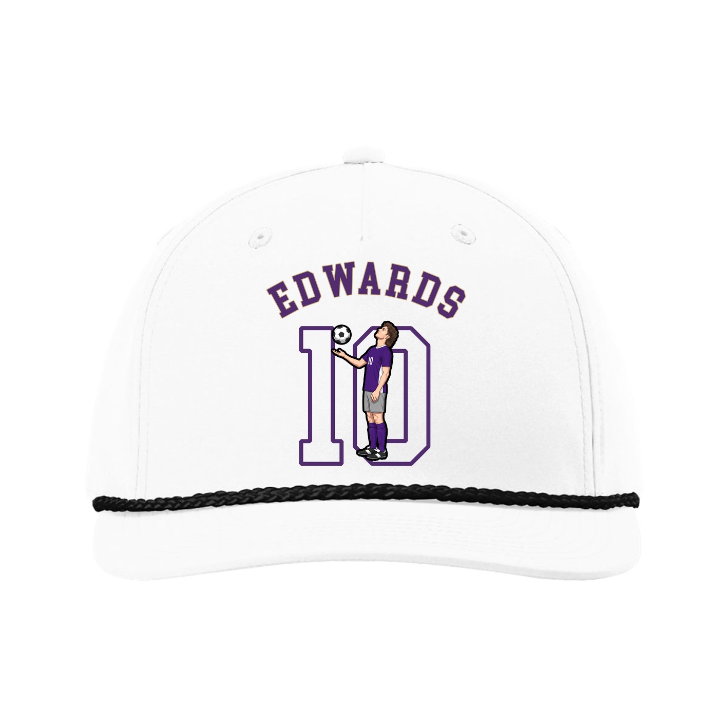 Five-Panel Classic Rope Cap — Shirsey Arch in White