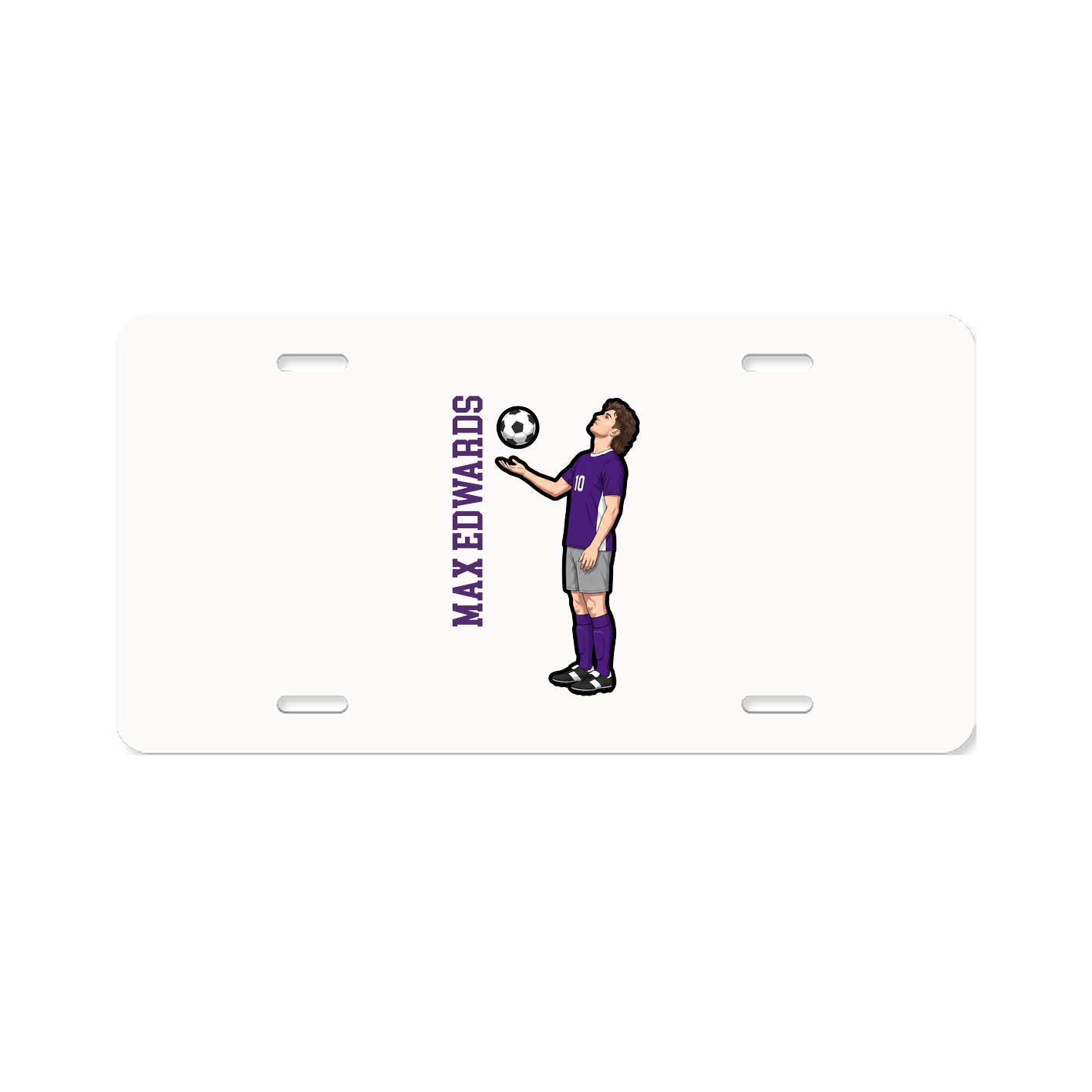 License Plate — Name Vertical in Classic