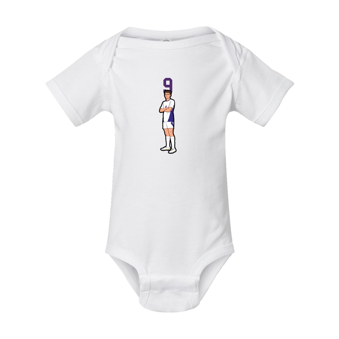 Baby Onesie — Number Top in White