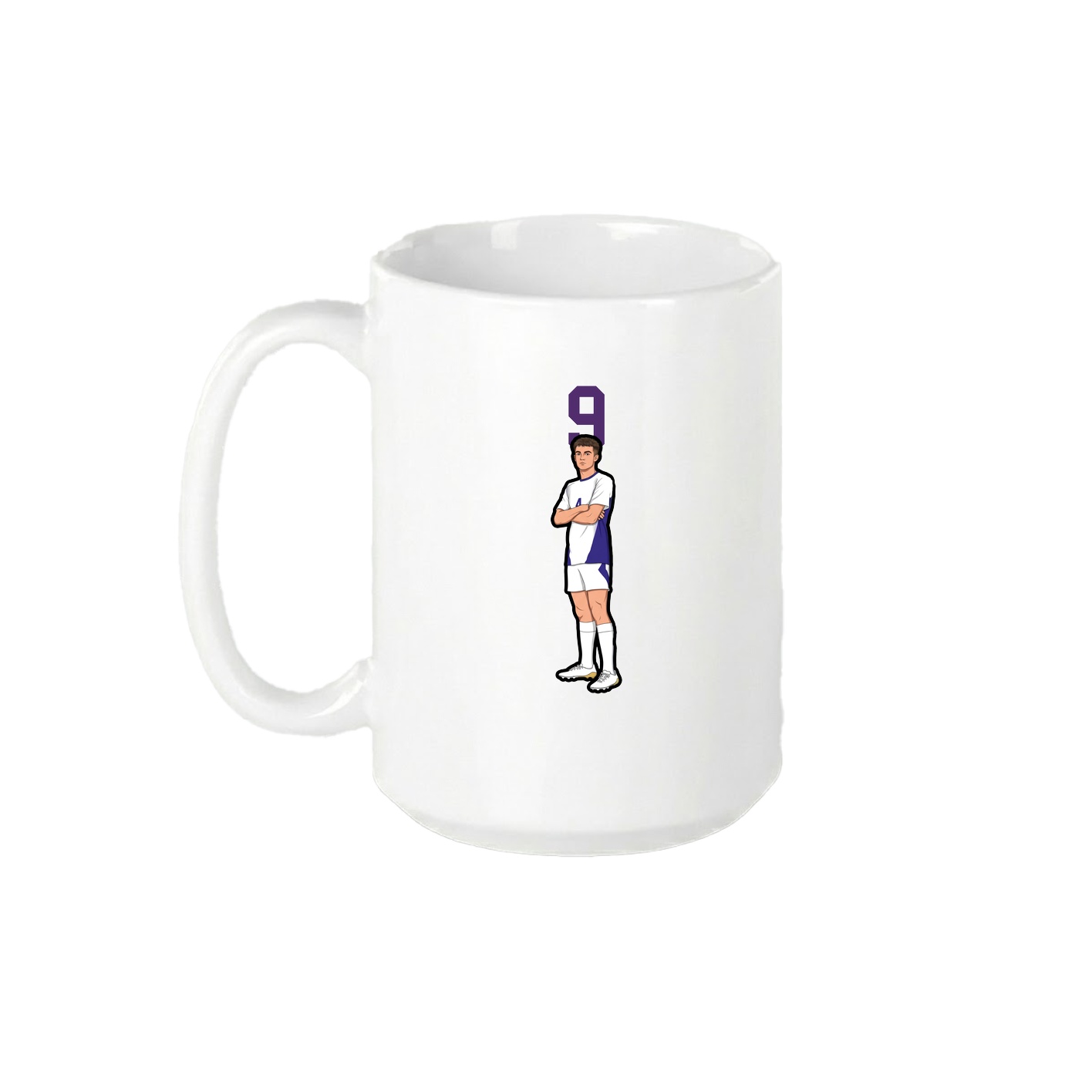 15oz Coffee Mug — Number Top in White