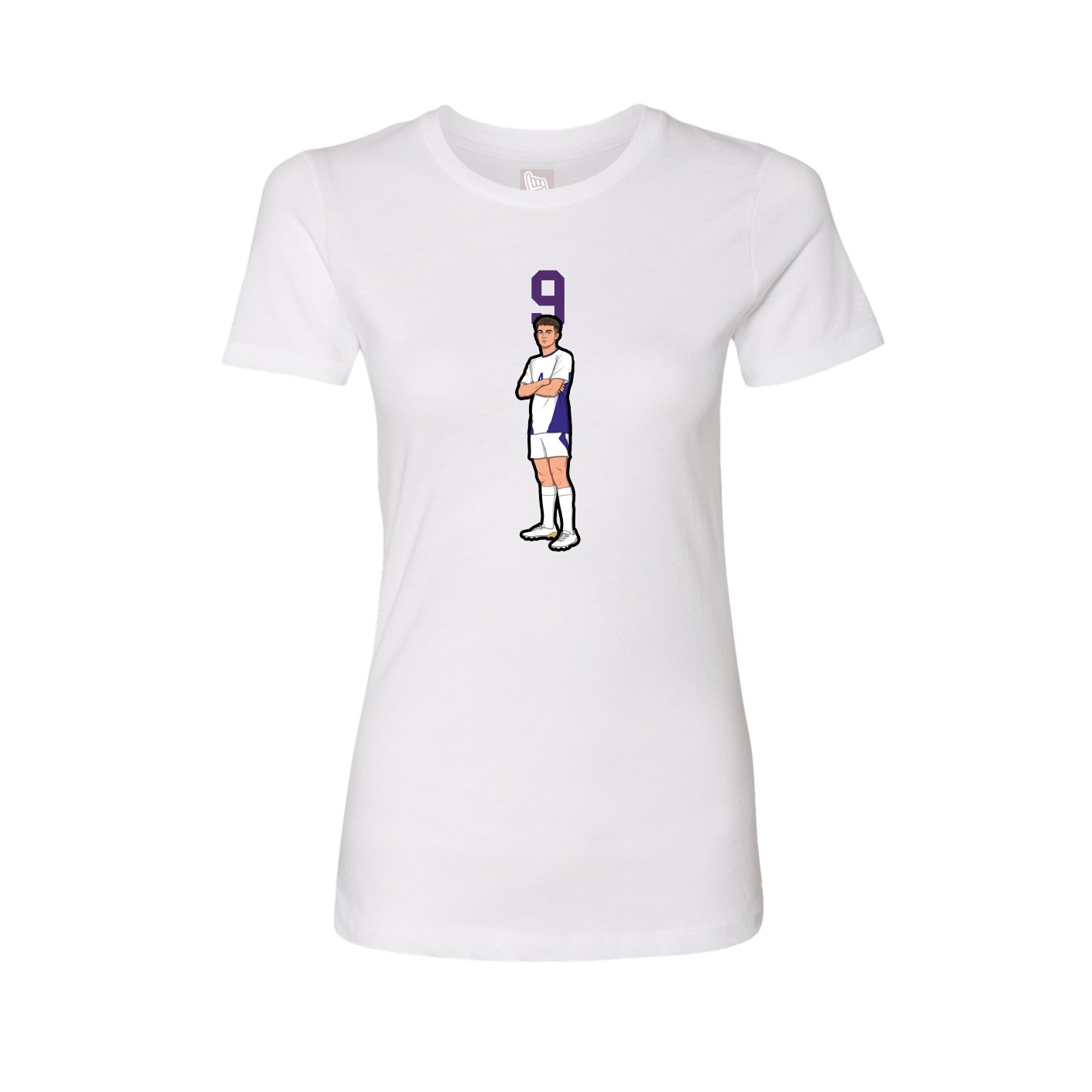 Womens Tee — Number Top in White