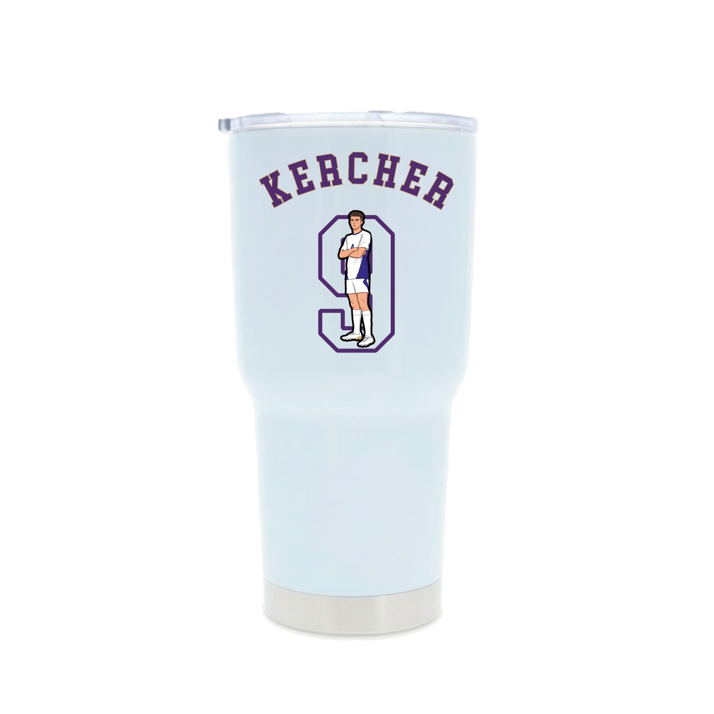 30oz Stainless Steel Tumbler — Shirsey Arch in White