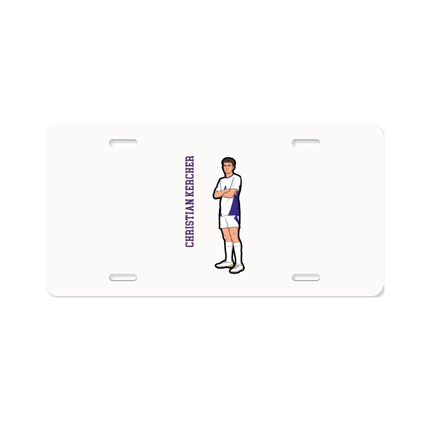 License Plate — Name Vertical in Classic