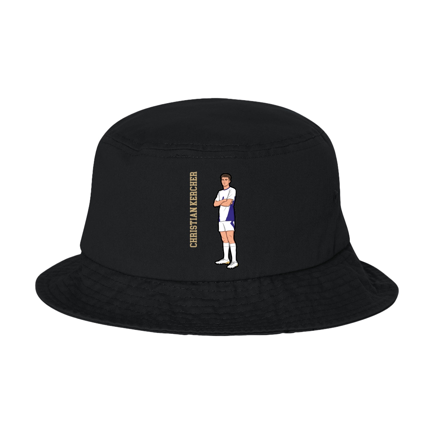Bucket Cap — Name Vertical in Black