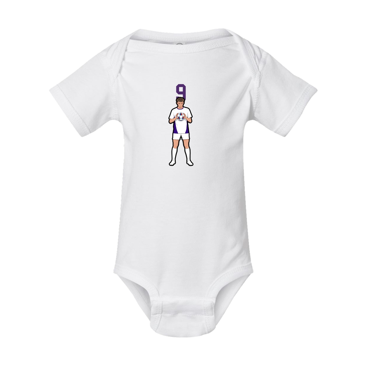 Baby Onesie — Number Top in White