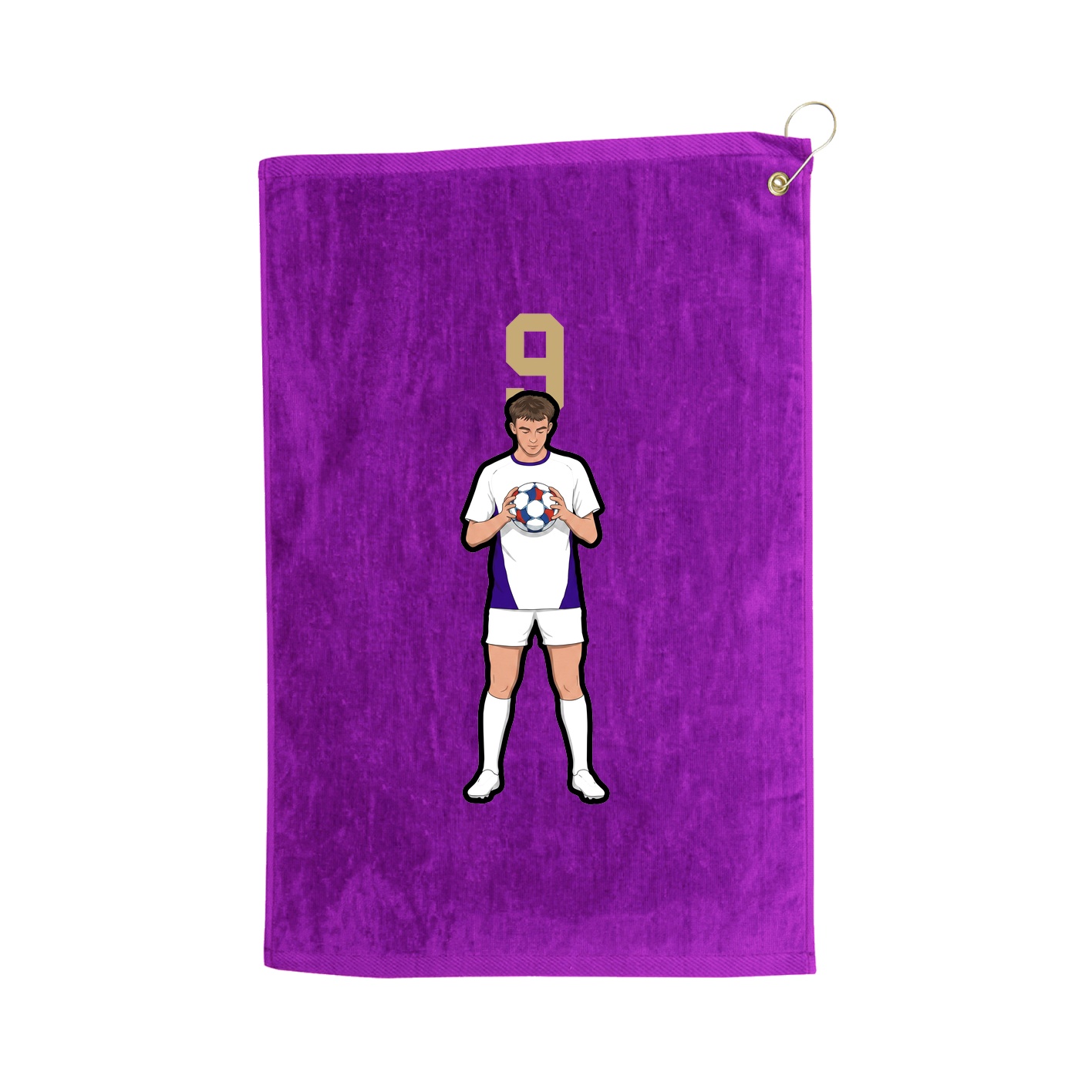 Golf Towel — Number Top in Purple