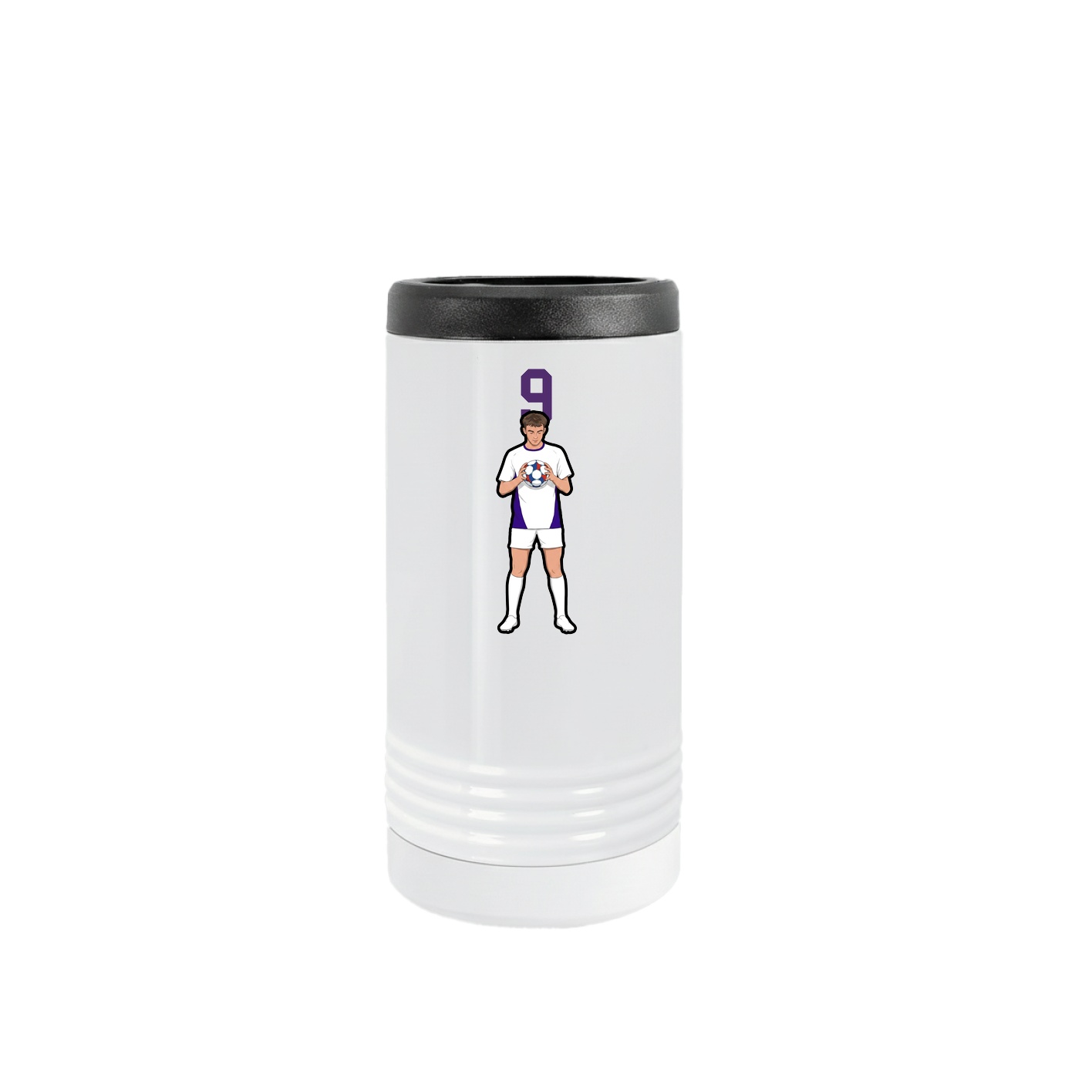 Slim Beverage Holder — Number Top in White
