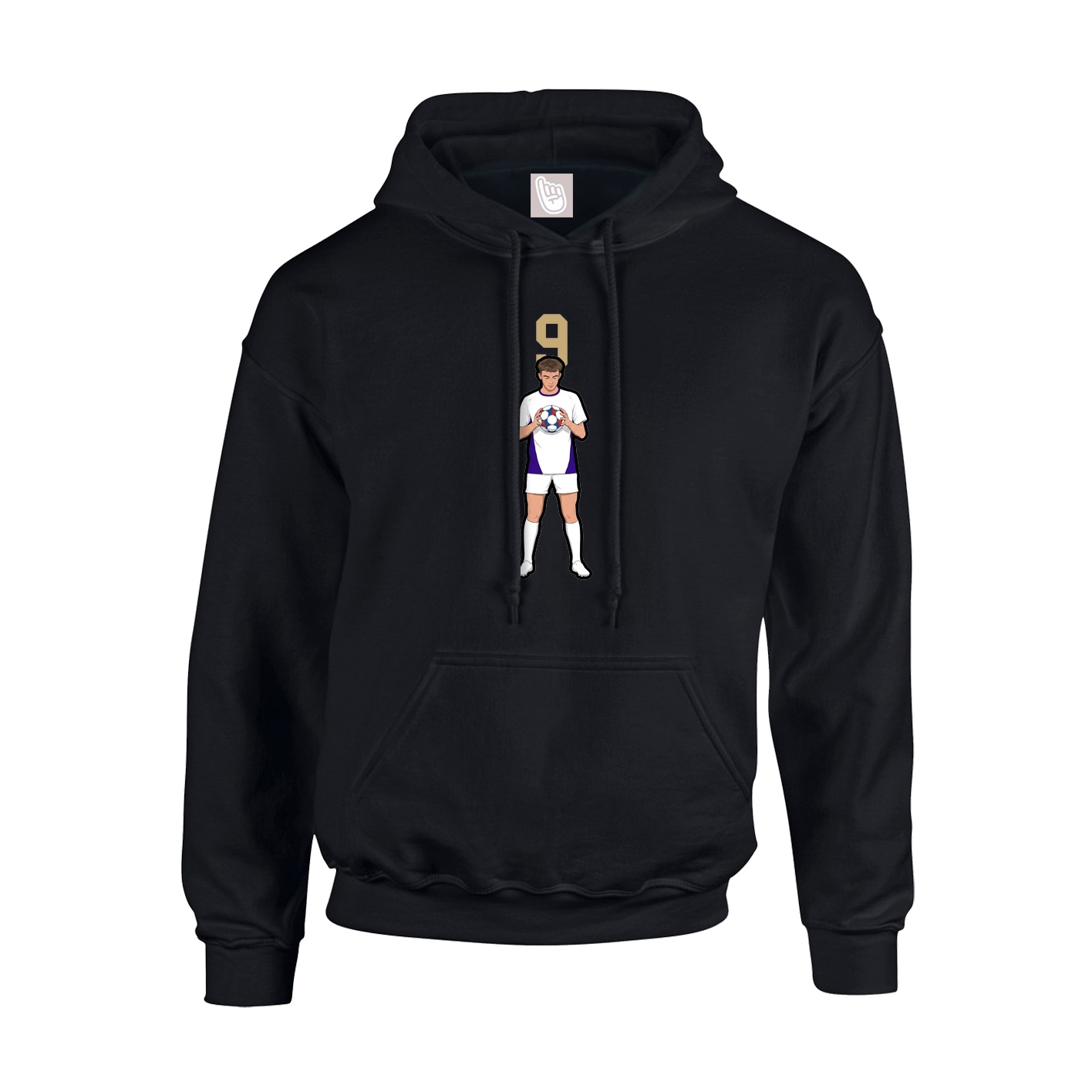 Youth Hoodie — Number Top in Black