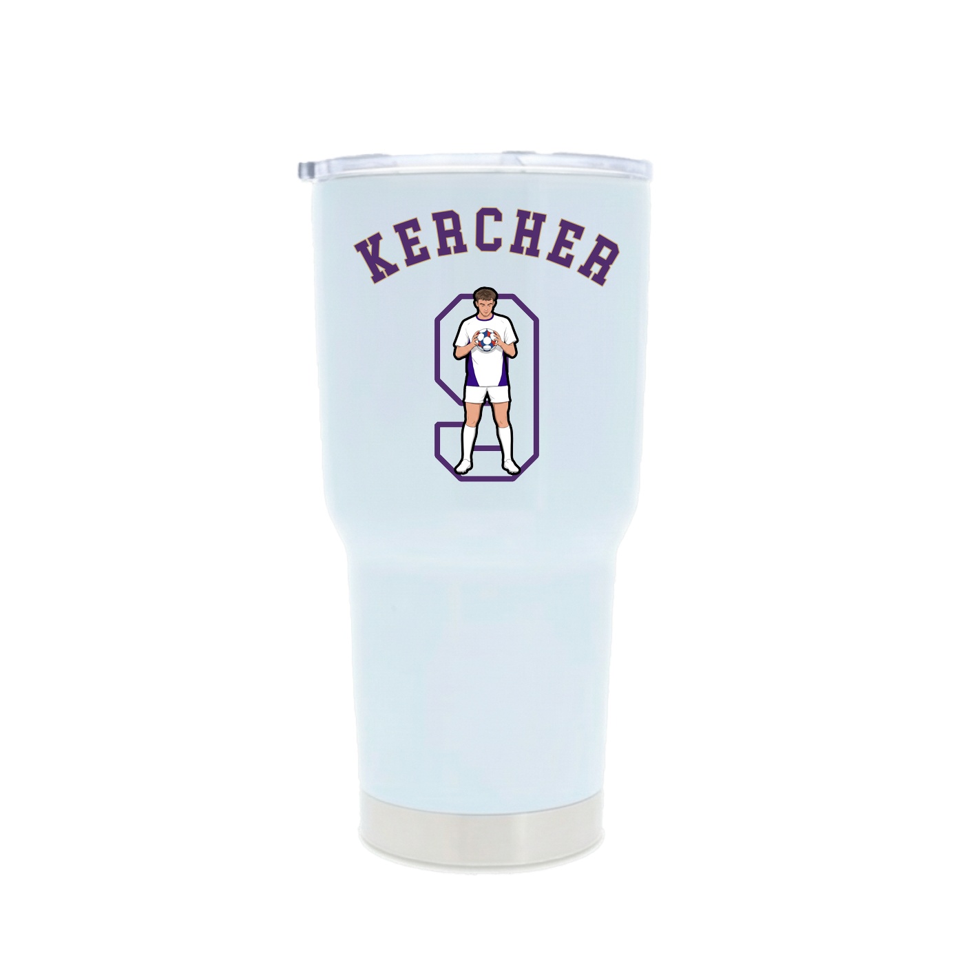 30oz Stainless Steel Tumbler — Shirsey Arch in White