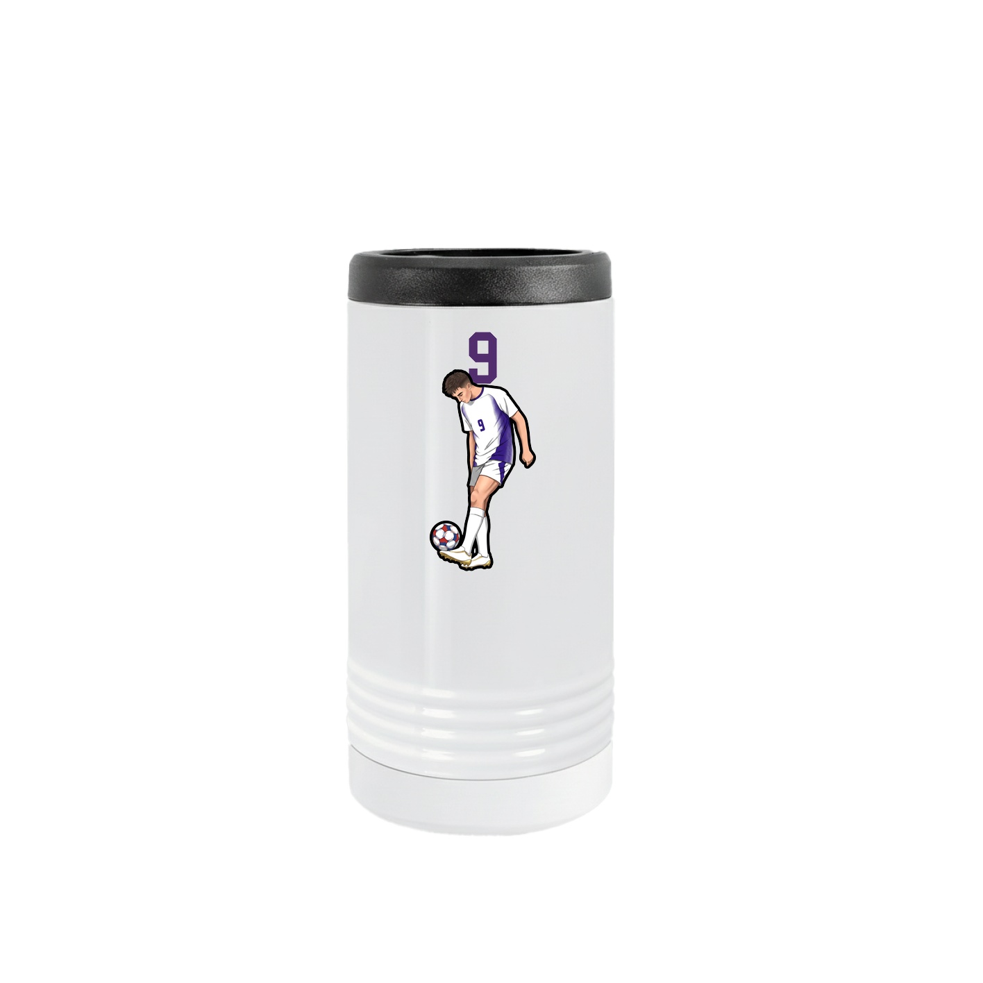Slim Beverage Holder — Number Top in White