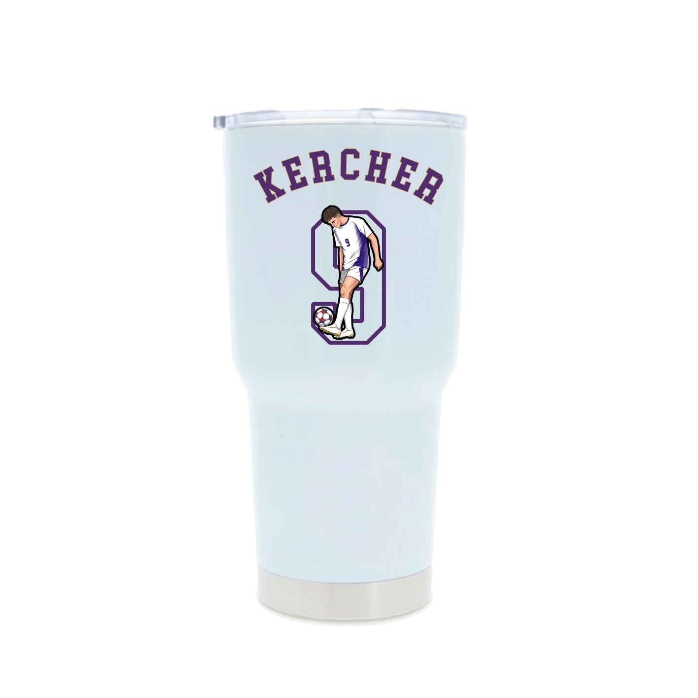 30oz Stainless Steel Tumbler — Shirsey Arch in White