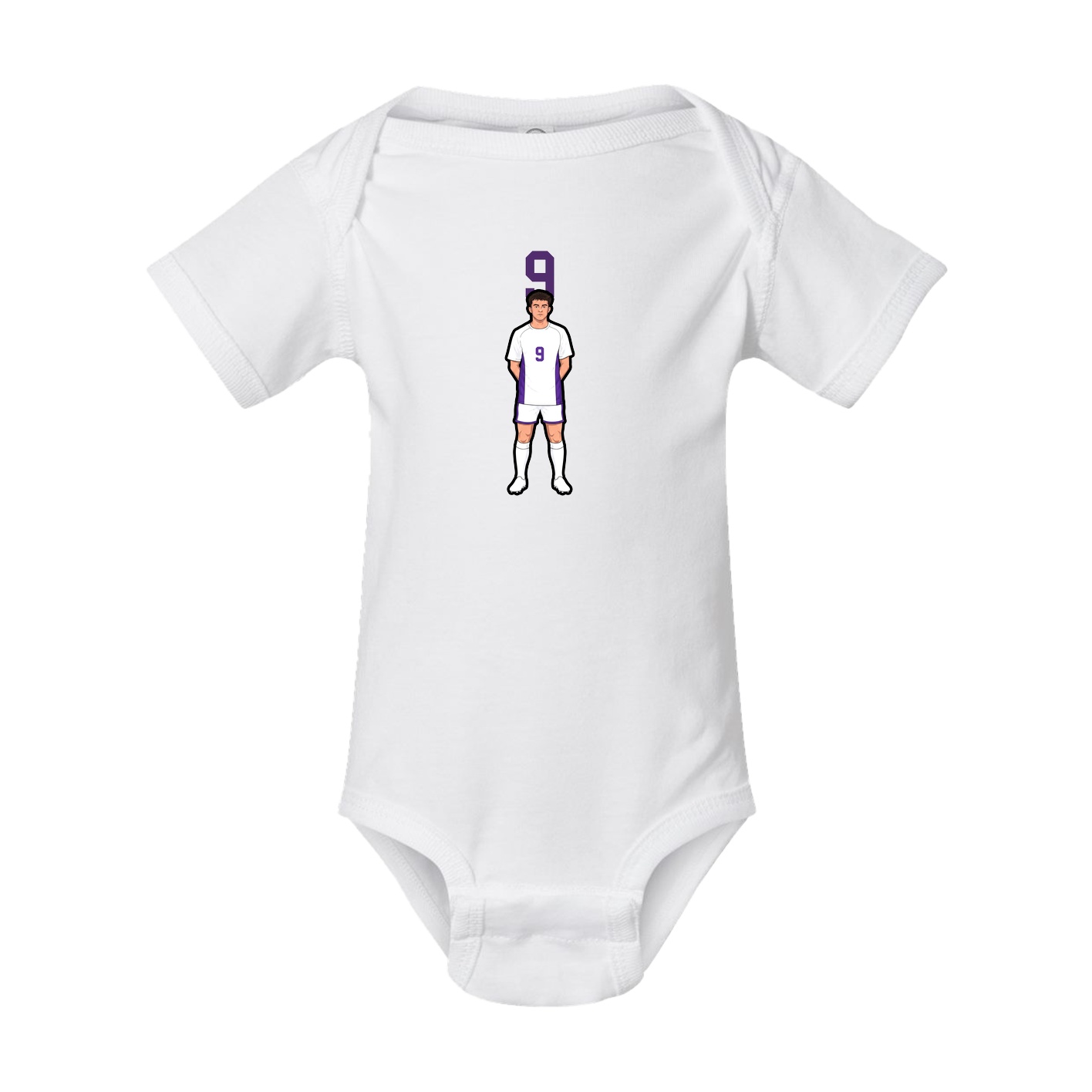 Baby Onesie — Number Top in White