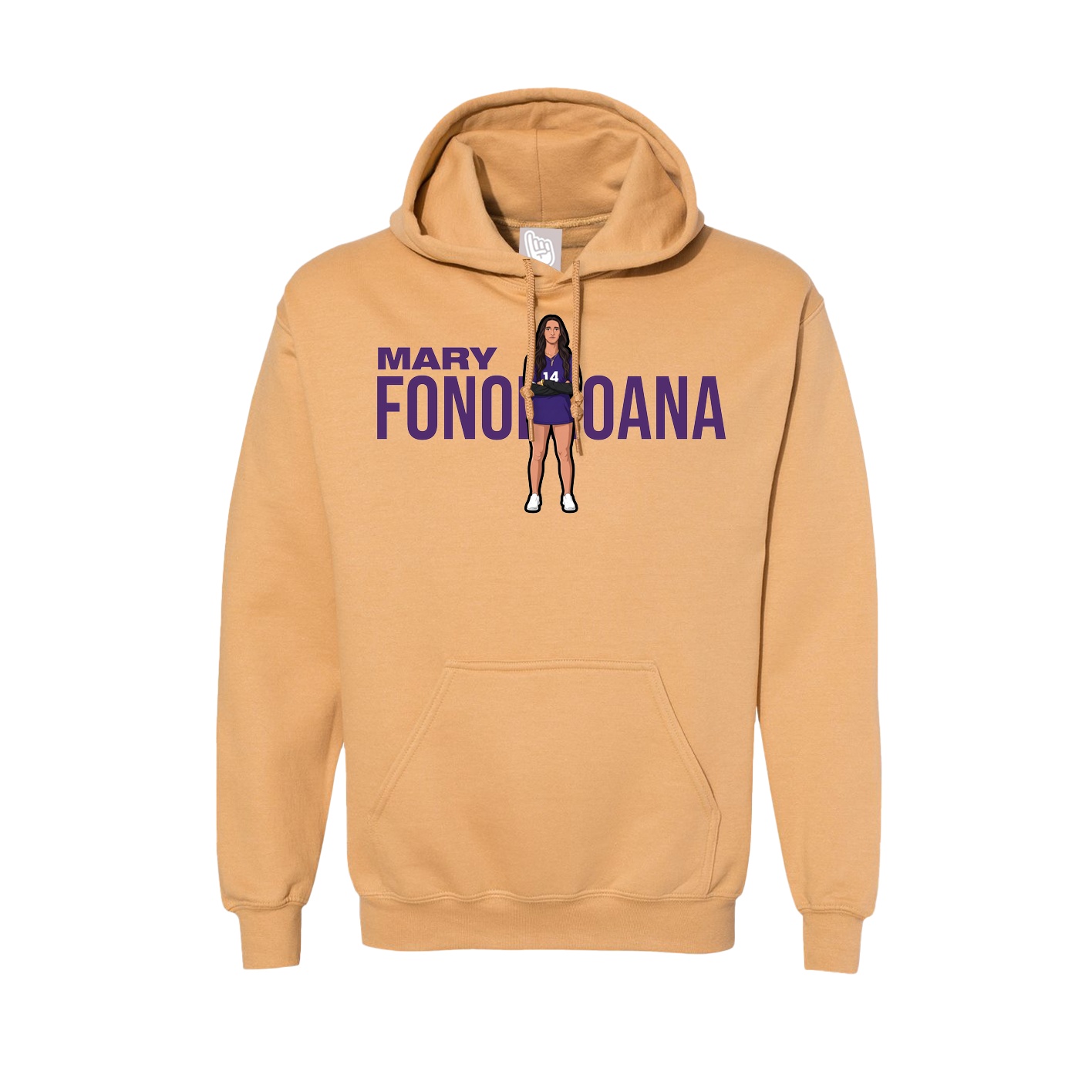 Hoodie — Player Name in Vegas Gold