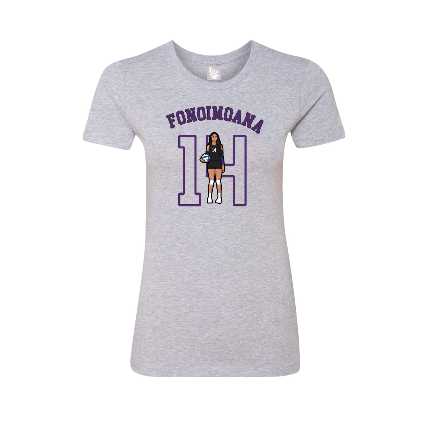 Fitted Women's Tee — Shirsey Arch in Grey