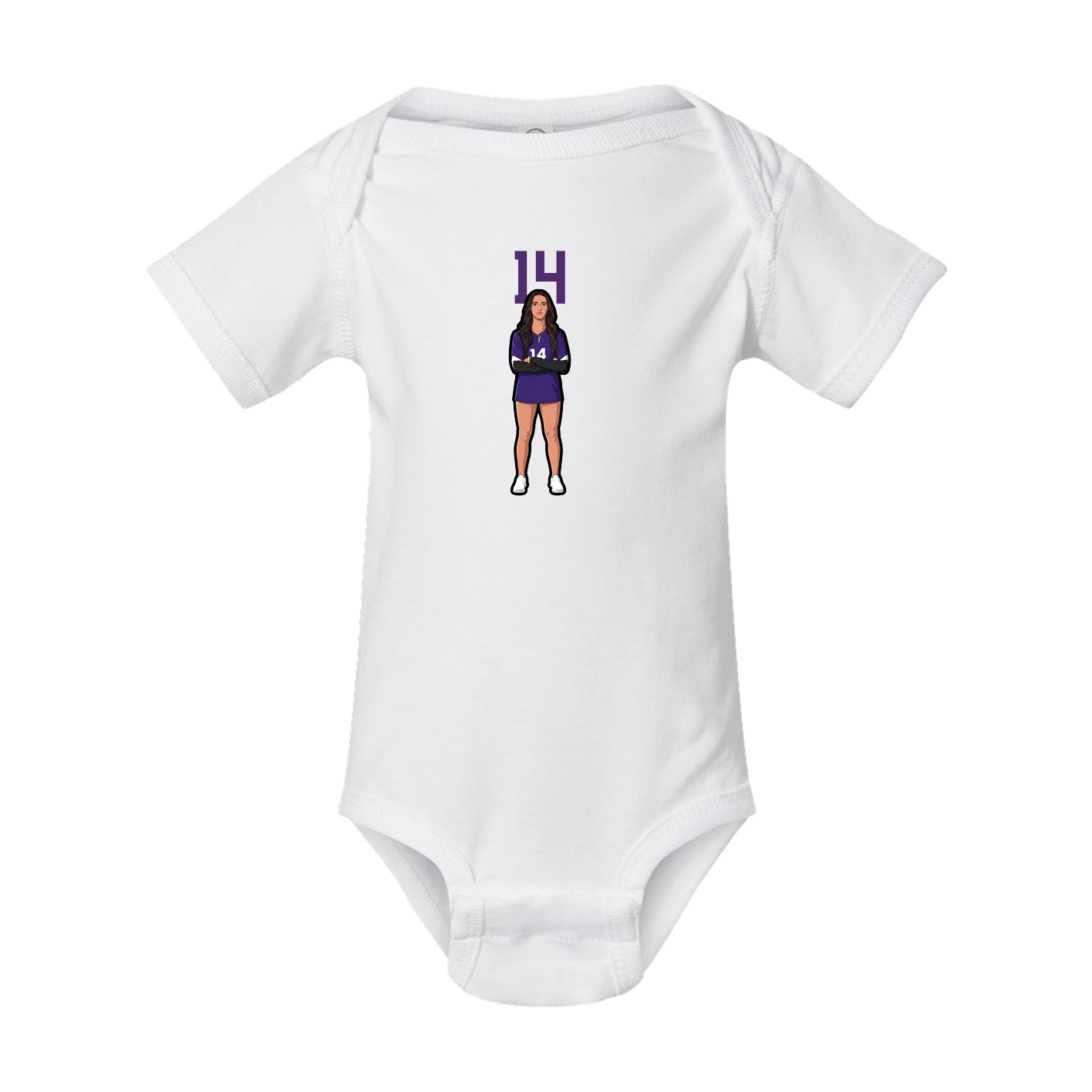 Baby Onesie — Number Top in White